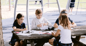 Whitby Students Crafting Outside